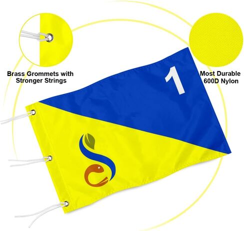 Streamsong Blue Golf Club Golf Pin Flag Practic Putting Green Golf Flag For Backyard Garden Double-Sewn 420D Nylon Miniature Pin Flag (20"X13" Grommets) in Kuwait