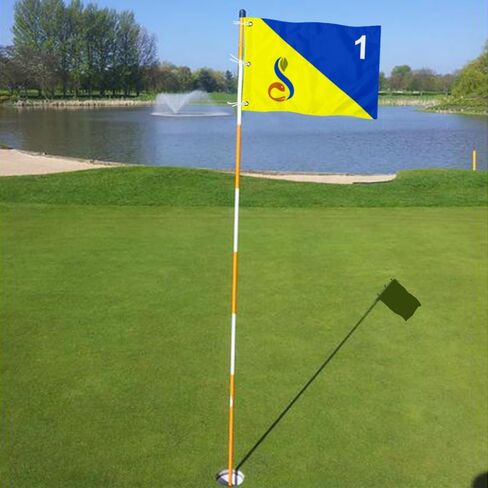 Streamsong Blue Golf Club Golf Pin Flag Practic Putting Green Golf Flag For Backyard Garden Double-Sewn 420D Nylon Miniature Pin Flag (20"X13" Grommets) in Kuwait