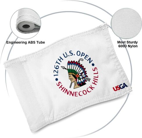 126th US Open Shinnecock Hills Golf Club Golf Pin Flag Practic Putting Green Golf Flag For Backyard Garden Double-Sewn 420D Nylon Miniature Regulation Tube Flag (8"x6") in Kuwait