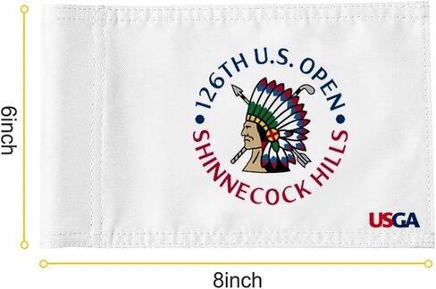 126th US Open Shinnecock Hills Golf Club Golf Pin Flag Practic Putting Green Golf Flag For Backyard Garden Double-Sewn 420D Nylon Miniature Regulation Tube Flag (8"x6") in Kuwait