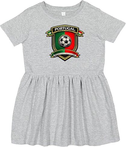 inktastic Portugal Soccer Fan Toddler Dress in Kuwait