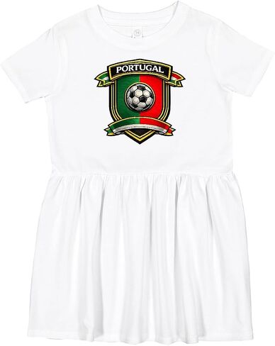 inktastic Portugal Soccer Fan Toddler Dress in Kuwait