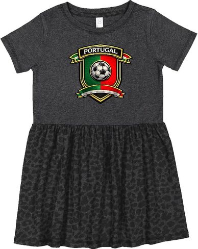 inktastic Portugal Soccer Fan Toddler Dress in Kuwait