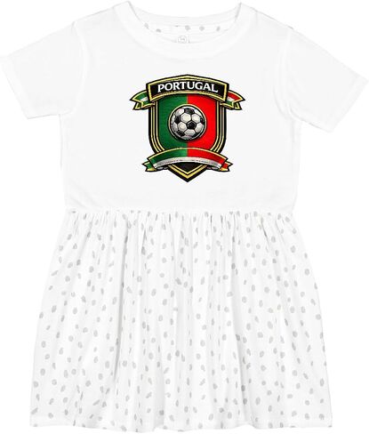 inktastic Portugal Soccer Fan Toddler Dress in Kuwait
