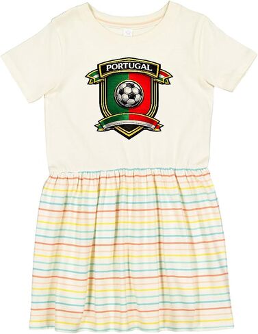 inktastic Portugal Soccer Fan Toddler Dress in Kuwait