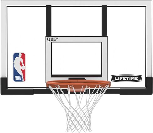 Lifetime NBA 48 Inch Shatterproof Backboard & Slam-It Pro Rim Basketball Hoop Combo, Steel Frame, Mounts to Wall, Roof, or Pole (Mounting Kit Sold Separately) in Kuwait
