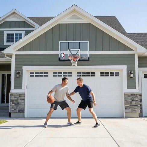 Lifetime NBA 48 Inch Shatterproof Backboard & Slam-It Pro Rim Basketball Hoop Combo, Steel Frame, Mounts to Wall, Roof, or Pole (Mounting Kit Sold Separately) in Kuwait