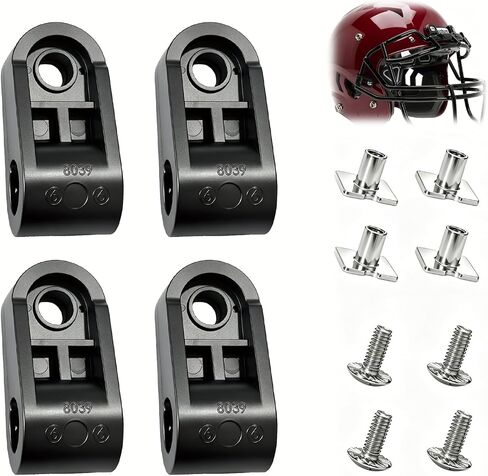 Football Helmet Facemask Repair Kit, Clips & Hardware Set for Schutt F7 & Riddell SpeedFlex, Includes Screws & Nuts, for Youth & Adult Football, Baseball & Softball Helmets 4 PCS in Saudi Arabia