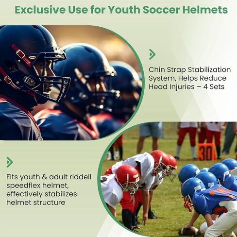 Football Helmet Facemask Repair Kit, Clips & Hardware Set for Schutt F7 & Riddell SpeedFlex, Includes Screws & Nuts, for Youth & Adult Football, Baseball & Softball Helmets 4 PCS in Saudi Arabia