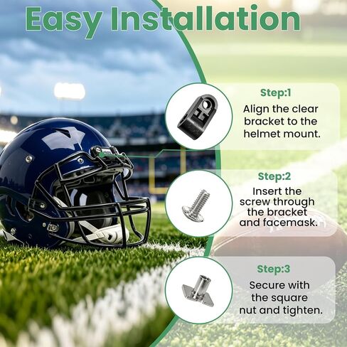 Football Helmet Facemask Repair Kit, Clips & Hardware Set for Schutt F7 & Riddell SpeedFlex, Includes Screws & Nuts, for Youth & Adult Football, Baseball & Softball Helmets 4 PCS in Saudi Arabia