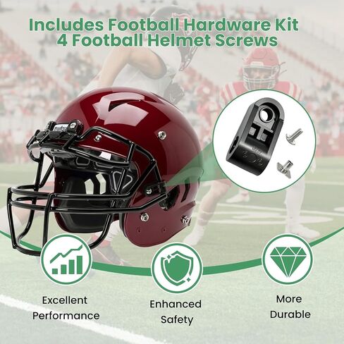 Football Helmet Facemask Repair Kit, Clips & Hardware Set for Schutt F7 & Riddell SpeedFlex, Includes Screws & Nuts, for Youth & Adult Football, Baseball & Softball Helmets 4 PCS in Saudi Arabia