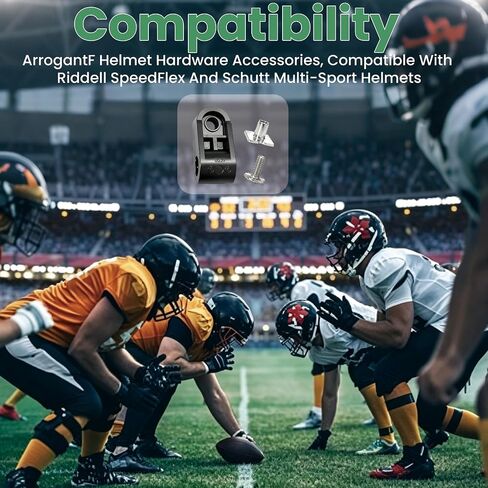 Football Helmet Facemask Repair Kit, Clips & Hardware Set for Schutt F7 & Riddell SpeedFlex, Includes Screws & Nuts, for Youth & Adult Football, Baseball & Softball Helmets 4 PCS in Saudi Arabia