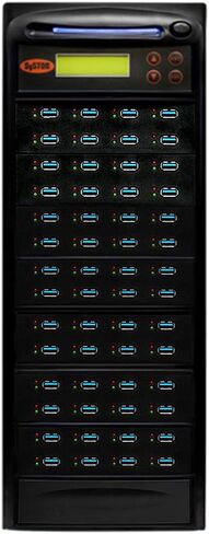 جهاز نسخ ومطهر Systor 1 إلى 7 USB 3.0/3.1 بسرعة 6 جيجابايت/الدقيقة - ناسخة ذاكرة فلاش متعددة مستقلة وممحاة محرك تخزين، سرعات نسخ تصل إلى 100 ميجابايت/ثانية (SYS-USB30100-7) in Kuwait