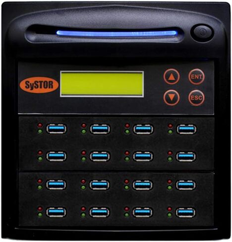 جهاز نسخ ومطهر Systor 1 إلى 7 USB 3.0/3.1 بسرعة 6 جيجابايت/الدقيقة - ناسخة ذاكرة فلاش متعددة مستقلة وممحاة محرك تخزين، سرعات نسخ تصل إلى 100 ميجابايت/ثانية (SYS-USB30100-7) in Kuwait