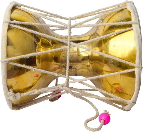 SATVIK قطعة واحدة من النحاس الكوني دامرو لعبادة اللورد شيفا | طبلة اليد الإلهية | نحاس عالي الجودة | أداة البوجا الروحية | ماهاديف، بوليناث، طقوس أم نامة شيفايا in Kuwait