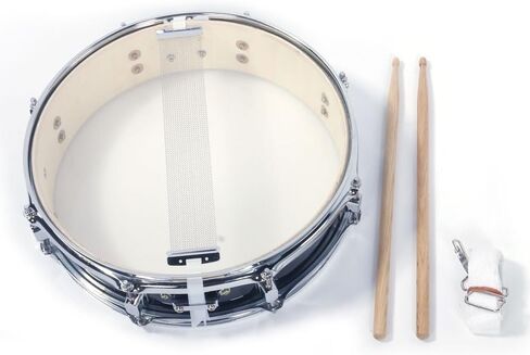 Professional Snare Drum Set, Black, 13x3.5 Inch, with Drumsticks, Drum Key, and Strap in Kuwait