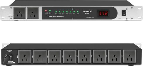 Professional 10 Socket Power Conditioner/Surge Sequencer with USB and Type-C Charger.3300W Rack Mount Audio Power Supply Controller, Surge Protector, for Audio product, electronic equipment in Kuwait