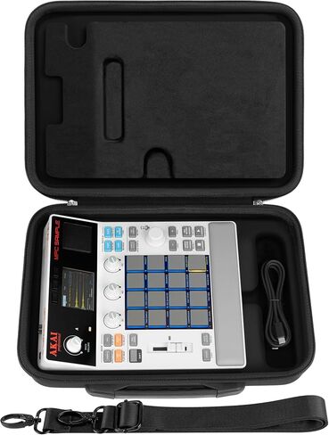 حقيبة سفر ذات هيكل صلب من GEEKRIA متوافقة مع عينة Akai Professional MPC من Groovebox المحمولة، وحقيبة حمل عينات الصوت (أسود) in Kuwait