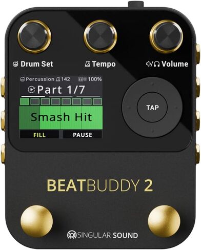 Singular Sound BeatBuddy 2: Drum Machine Pedal with Studio-Quality Drums, Real-Time Control, Fills, Transitions, and Song Parts in Kuwait