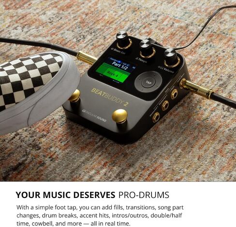 Singular Sound BeatBuddy 2: Drum Machine Pedal with Studio-Quality Drums, Real-Time Control, Fills, Transitions, and Song Parts in Kuwait