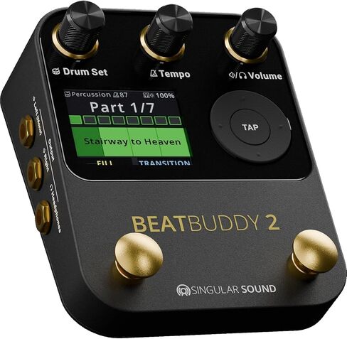 Singular Sound BeatBuddy 2: Drum Machine Pedal with Studio-Quality Drums, Real-Time Control, Fills, Transitions, and Song Parts in Kuwait