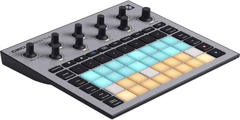 Novation AMS-CIRCUIT-RHYTHM جهاز أخذ عينات إيقاع الدائرة وصندوق Groovebox مع 8 مسارات عينات وحزمة جهاز التسلسل مع حزمة حماية محسنة CPS لمدة عامين in Kuwait