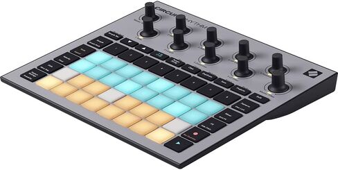 Novation AMS-CIRCUIT-RHYTHM جهاز أخذ عينات إيقاع الدائرة وصندوق Groovebox مع 8 مسارات عينات وحزمة جهاز التسلسل مع حزمة حماية محسنة CPS لمدة عامين in Kuwait
