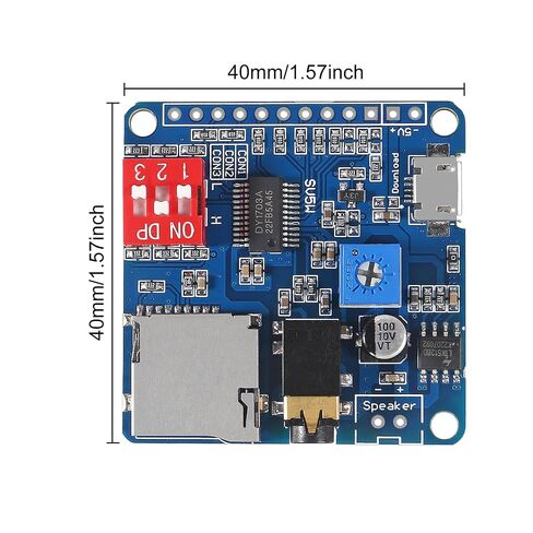 DIANN 2 قطعة وحدة تشغيل الصوت MP3 DY-SV5W مشغل الموسيقى لوحة الصوت IO Trigger UART محول تسلسلي وحدة تشغيل التحكم لوحة الصوت مكبر الصوت لوحة دعم بطاقة 32 جيجا in Kuwait