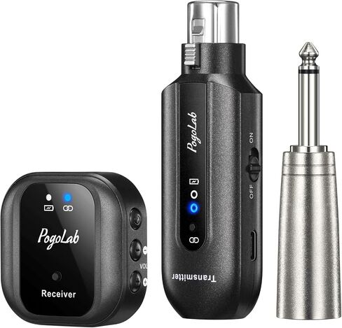 POGOLAB Wireless in-Ear Monitor System, UHF 7-Channel IEM with XLR & AUX/LINE,1ms Ultra-Low Latency, 164ft Range,48kHz/24Bit,Rechargeable Transmitter & Belt Receiver for Stage,Band,Live Performance in Saudi Arabia