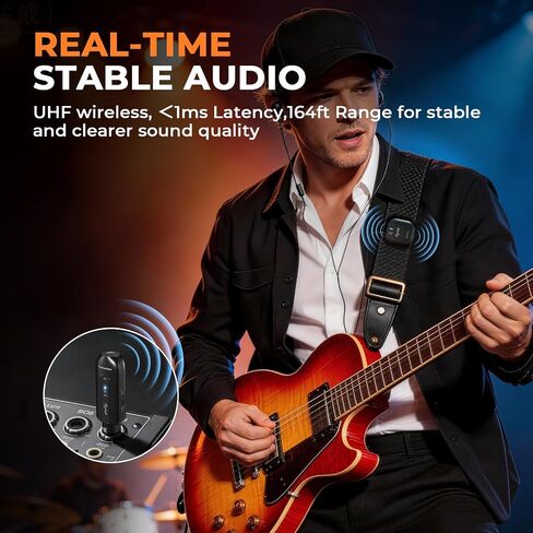 POGOLAB Wireless in-Ear Monitor System, UHF 7-Channel IEM with XLR & AUX/LINE,1ms Ultra-Low Latency, 164ft Range,48kHz/24Bit,Rechargeable Transmitter & Belt Receiver for Stage,Band,Live Performance in Saudi Arabia