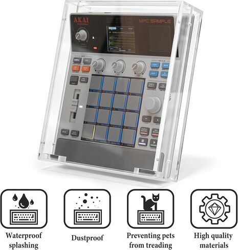 حافظة واقية من الأكريليك من Geekria Audio Sampler / غطاء غبار، متوافق مع عينة Akai Professional MPC المحمولة Groovebox، تصميم فتح وإغلاق مغناطيسي in Kuwait