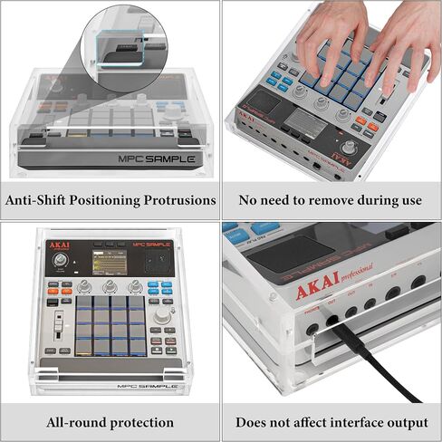 حافظة واقية من الأكريليك من Geekria Audio Sampler / غطاء غبار، متوافق مع عينة Akai Professional MPC المحمولة Groovebox، تصميم فتح وإغلاق مغناطيسي in Kuwait
