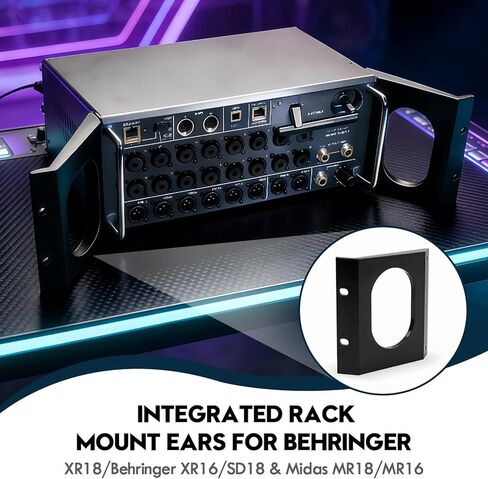 آذان مدمجة على حامل لـ Behringer XR18/Behringer XR16/SD18 وMidas MR18/MR16، طقم تثبيت متساطح، حل تثبيت احترافي آمن للخلاطات الرقمية (عبوتان) in Kuwait