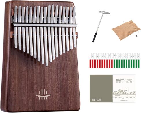 Hluru 34 Keys Kalimba, Professional Chromatic Thumb Piano with Semi-tones, Solid Walnut Finger Piano Mbira, Musical Instrument Gift for Professional Players & Beginners (34-keys Lifetree) in Kuwait