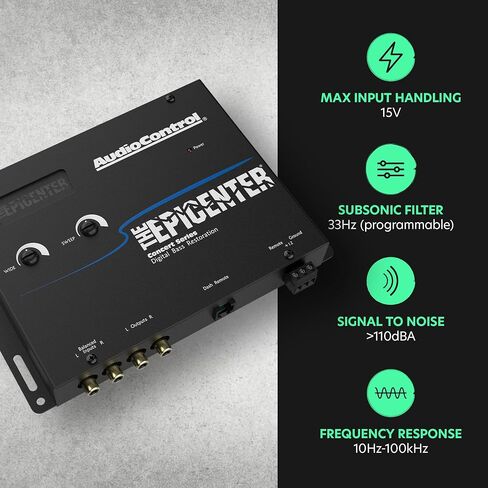 AudioControl The EPICENTER Concert Series Digital Bass Booster Restoration Processor w/ACR-1 Dash Mount Remote Control & Stinger 3ft 2-Channel OFC RCA Stereo Interconnect for Car Audio Systems in Saudi Arabia