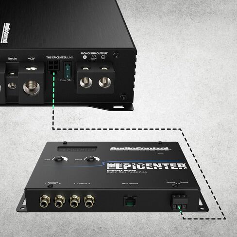 AudioControl The EPICENTER Concert Series Digital Bass Booster Restoration Processor w/ACR-1 Dash Mount Remote Control & Stinger 3ft 2-Channel OFC RCA Stereo Interconnect for Car Audio Systems in Saudi Arabia