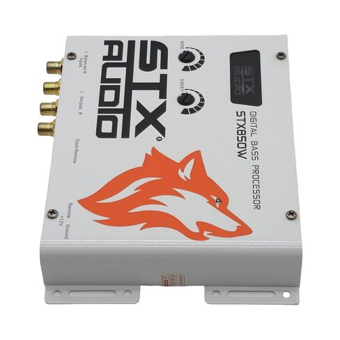 STX Audio STX850W - Digital Bass Processor with Dash Mount Remote, Balanced RCA Inputs, 133dB SNR, Customizable Sweep & Wide Controls - Ideal for Car Audio Systems in Kuwait