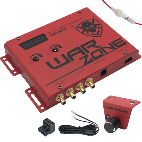 Warzone WZ600XR Digital Bass Processor - Precise Sweep & Wide Controls, Dash Mount Remote, Balanced RCA Inputs, Subsonic Filter for Car Audio Systems in Kuwait