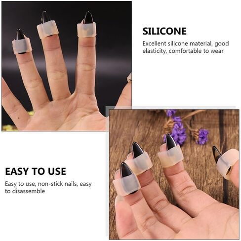 8Pcs Silicone Guzheng Nail Covers with 4 Picks for Instrument Playing Learning in Kuwait