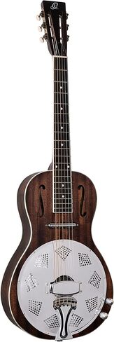 Ortega Guitars 6 String Americana Series Acoustic-Electric Parlor Resonator Guitar, Right, Whiskey Burst (RRG30E-WB) in Kuwait