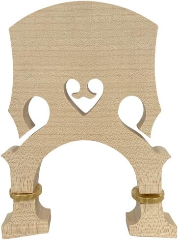 Adjustable Double Bass Bridge – Premium Maple Bass Bridge with Height Adjustment Screws, Improve Acoustic Tone & String Action for 3/4 Size Upright Bass, Easy to Fit in Saudi Arabia