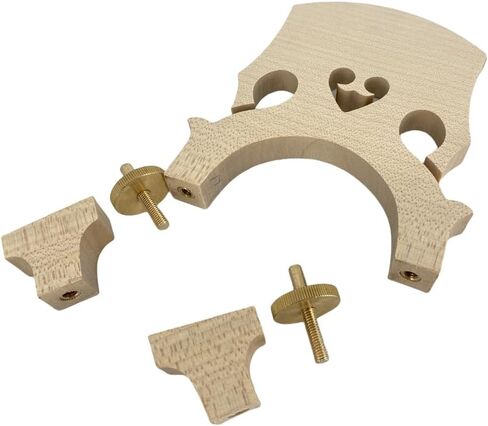 Adjustable Double Bass Bridge – Premium Maple Bass Bridge with Height Adjustment Screws, Improve Acoustic Tone & String Action for 3/4 Size Upright Bass, Easy to Fit in Saudi Arabia
