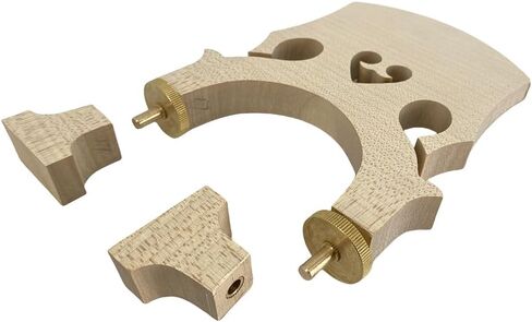 Adjustable Double Bass Bridge – Premium Maple Bass Bridge with Height Adjustment Screws, Improve Acoustic Tone & String Action for 3/4 Size Upright Bass, Easy to Fit in Saudi Arabia