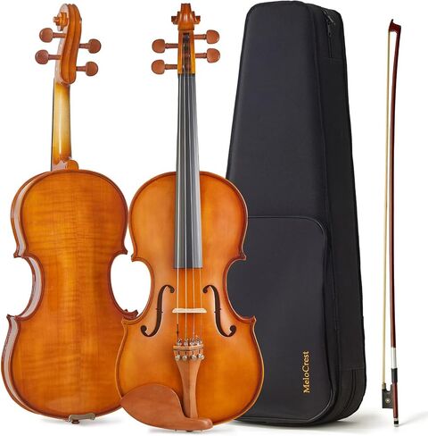 16 Inch Viola for Adults & Students, Solid Spruce Top with Flamed Maple Back & Sides, Handcrafted Acoustic Viola for Beginners, Warm Full Tone in Saudi Arabia