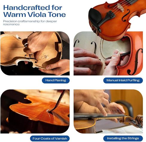 Franz Hoffmann Amadeus Beginner Viola – Full Size Student Viola with Pre-Set Bridge, Professionally set up in the USA– for Kids, Teens & Adults (15.5") in Saudi Arabia