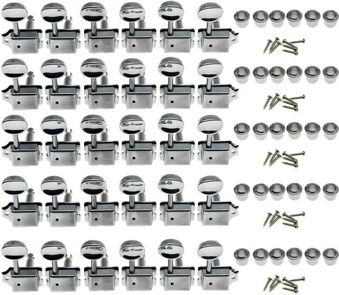 5 Sets Vintage Guitar Tuning Keys for Strat/Tele: 15:1 Ratio, Split Shafts, Zinc Alloy, w/Bushings & Screws in Kuwait
