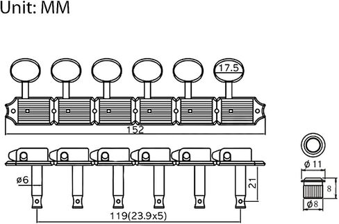 5 Sets Vintage Guitar Tuning Keys for Strat/Tele: 15:1 Ratio, Split Shafts, Zinc Alloy, w/Bushings & Screws in Kuwait