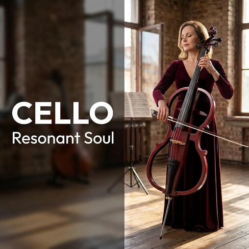 Electric Cello 4/4 Full Size Ebony Fittings with Lightweight Cello Bag, Headphones, Bow, Bridge, Rosin, Cello for Beginners Adults(Metallic Black) (Metallic Red Peach Heart -Cellos) in Saudi Arabia