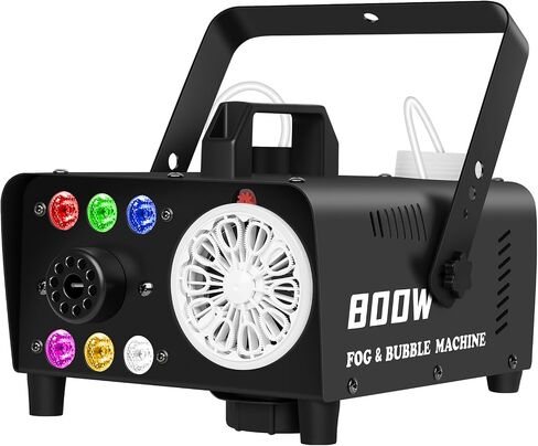 Fog Bubble Machine 800W 2-in-1 Bubble Fog with RGB Lights & Remote Control, Smoke Bubble Maker, Halloween Bubble Fog Machine for Parties,Birthdays, Stage Effects, Indoor Outdoor Events | Halloween Bubble Fog Machine for Parties,Birthdays, Stage Effects, I in Saudi Arabia