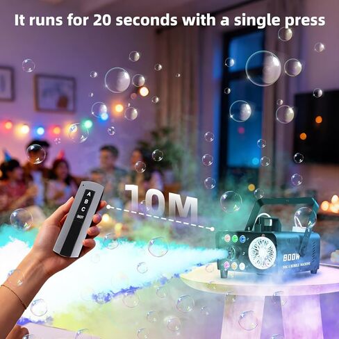 Fog Bubble Machine 800W 2-in-1 Bubble Fog with RGB Lights & Remote Control, Smoke Bubble Maker, Halloween Bubble Fog Machine for Parties,Birthdays, Stage Effects, Indoor Outdoor Events | Halloween Bubble Fog Machine for Parties,Birthdays, Stage Effects, I in Saudi Arabia